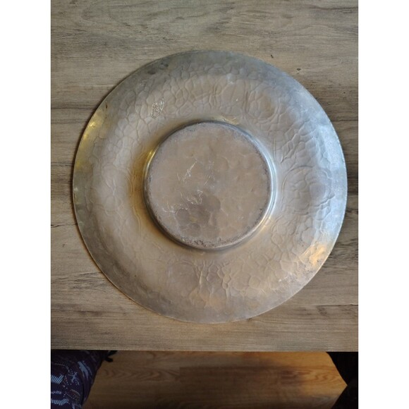 Vtg Hand Forged Everlast Metal Decorative Tray Charger Centerpiece Floral Fruit - Picture 2 of 7